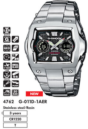 Часы Casio G-SHOCK Classic G-011D-6AER купить в интернет-магазине