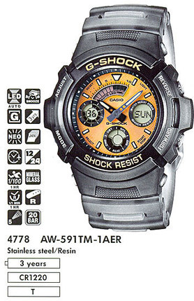 Годинник CASIO AW-591TM-1AER