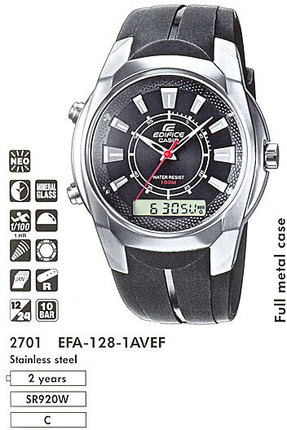 Годинник Casio EDIFICE Classic EFA-128-1AVEF