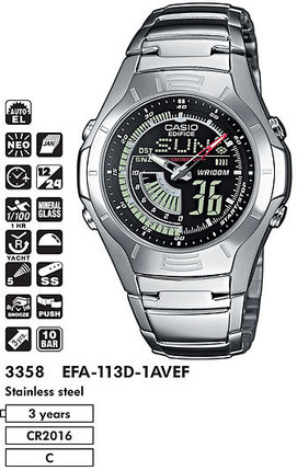 Часы CASIO EFA-113D-1AVEF