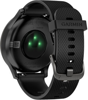 Смарт-годинник Garmin vivomove HR Sport Slate Stainless Steel Bezel with Black Case and Silicone Band (010-01850-11)