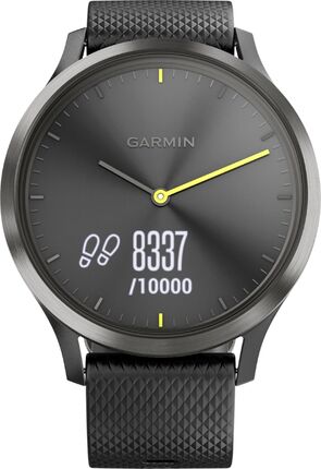 Смарт-годинник Garmin vivomove HR Sport Slate Stainless Steel Bezel with Black Case and Silicone Band (010-01850-11)