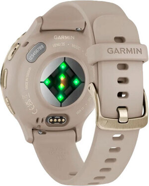 Смарт-годинник Garmin Venu 3S Soft Gold Stainless Steel Bezel with French Gray Case and Silicone Band (010-02785-02)