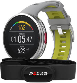Смарт-годинник Polar Vantage V2 Silver and Gray-Lime M/L + H10 heart rate sensor (90083650)