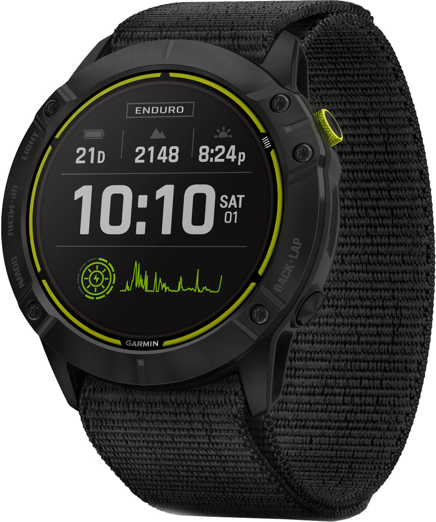 

Смарт-часы Garmin Enduro Black DLC Titanium with Black UltraFit Nylon Strap (010-02408-01), 010-02408-01