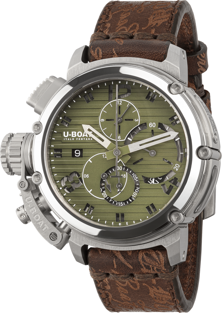 Часы U-Boat Chimera 46mm Chrono SS Verde 9591 купить в интернет